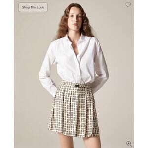 J. Crew Jules classic-fit shirt in cotton poplin White NWT size 16